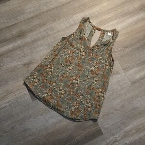 Old Navy Womens Sleeveless Floral V-Neck Top